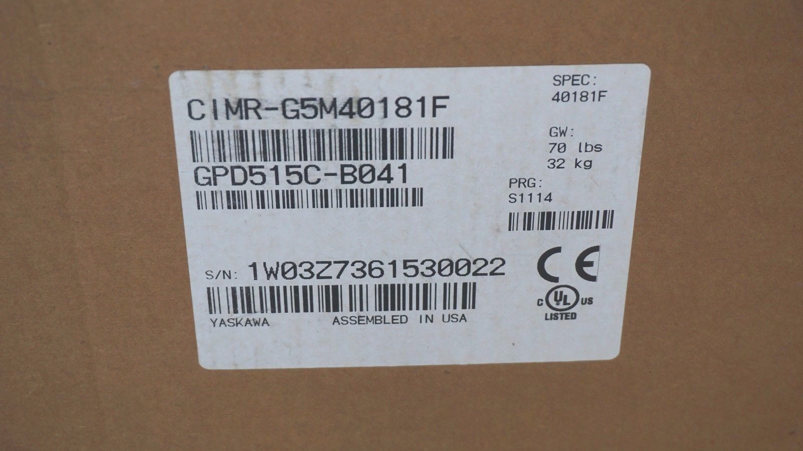 NEW YASKAWA CIMR-G5M40181F DRIVE 30HP, GPD515C-B041 , 4041-AFG+ - Image 8