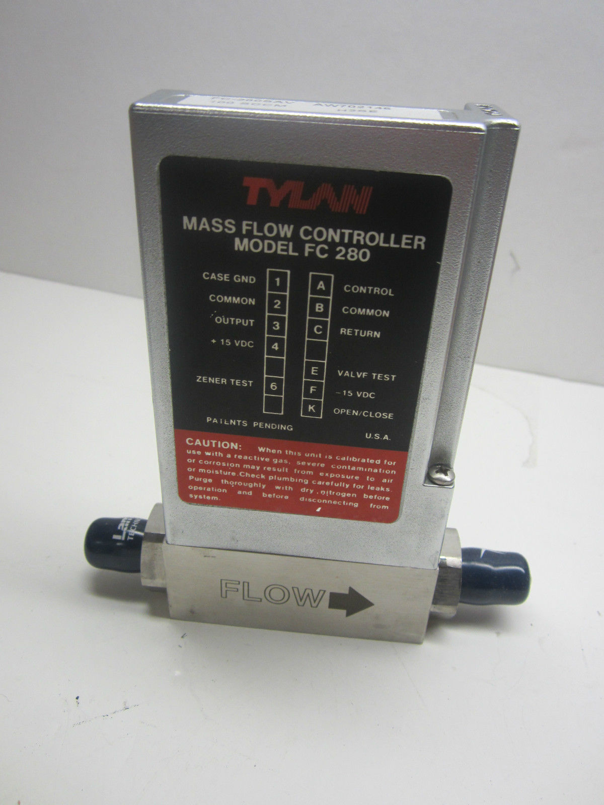 Tylan FC-280SAV Mass Flow Controller 100 SCCM FC280SAV