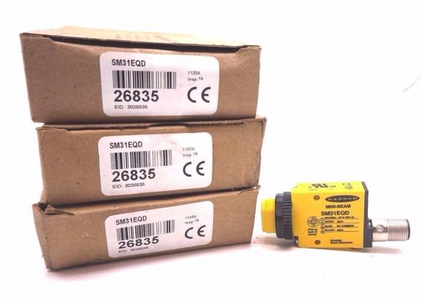 3 NEW BANNER ENGINEERING 26835 PHOTOELECTRIC SENSOR SM31EQD