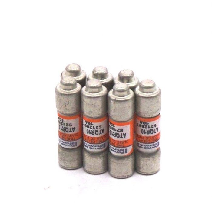 7 NEW FERRAZ SHAWMUT ATQR10 FUSES 10A 600V TIME DELAY