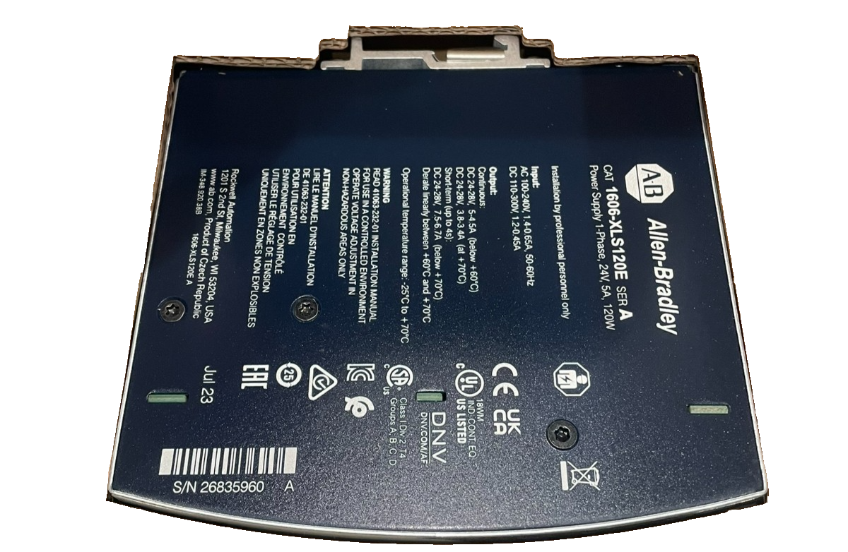 ALLEN BRADLEY 1606-XLS120E POWER SUPPLY SER. A 1606XLS120E NEW, SURPLUS - Image 3