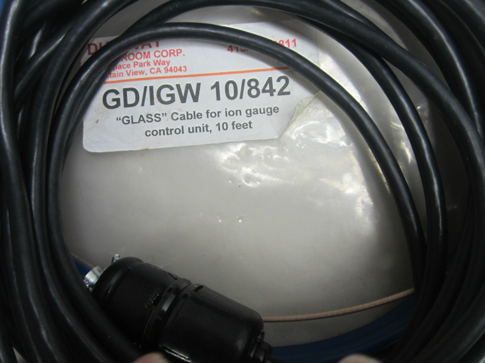 Duniway GD-IGW 10/842 10ft Ion Gauge Controller Cable GDIGW10842