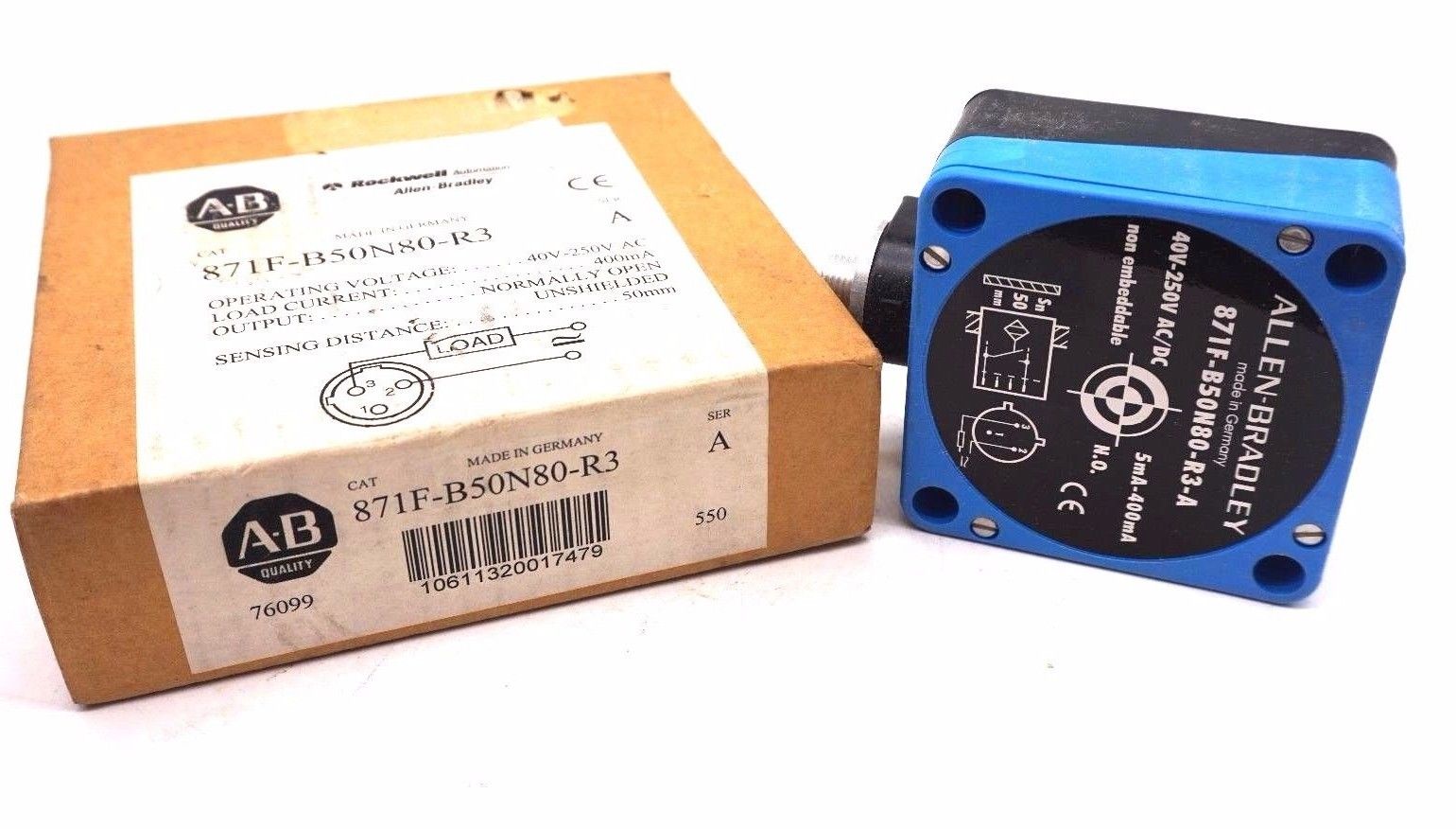 NEW ALLEN BRADLEY 871F-B50N80-R3 PROXIMITY SWITCH SER.A 871FB50N80R3