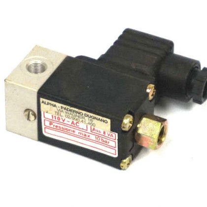 NEW ALPHA 110V-AC ASS 8 VA SOLENOID VALVE 110VAC 8VA