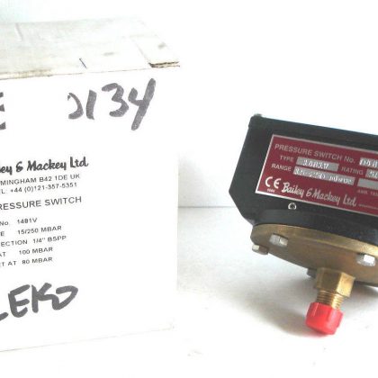 NEW BAILEY AND MACKEY 1481V PRESSURE SWITCH
