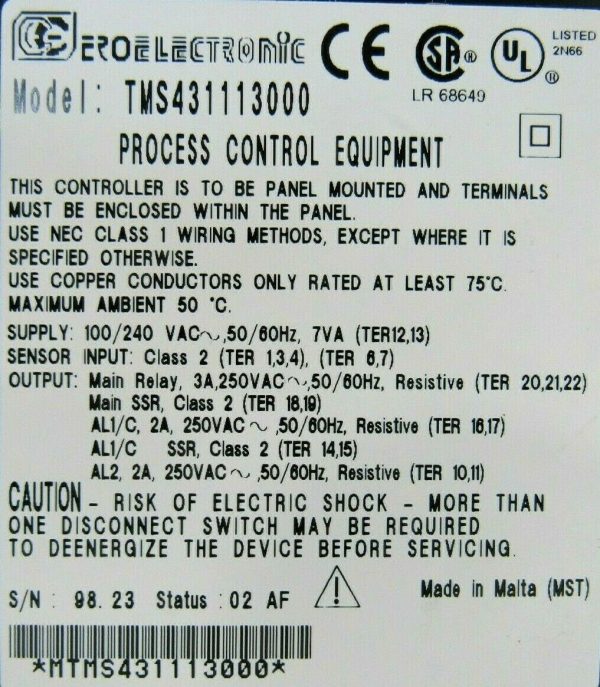 NEW ERO ELECTRONIC TMS431113000 TEMPERATURE CONTROL - Image 5
