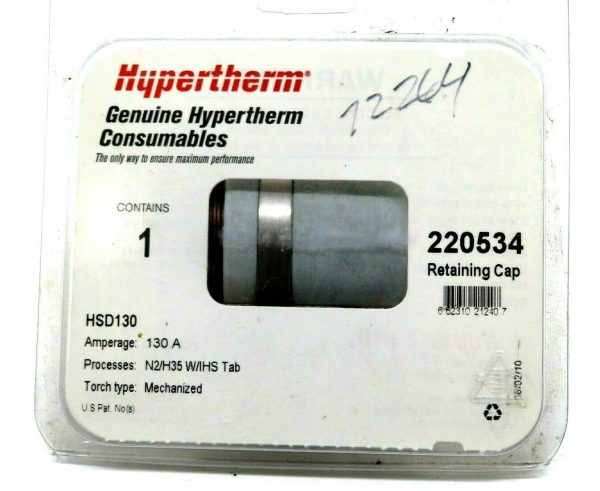 NEW HYPERTHERM 220534 RETAINING CAP - SB Industrial Supply, Inc.