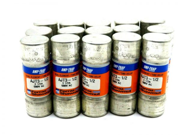 NEW LOT OF 15 FERRAZ SHAWMUT AJT3-1/2 FUSE 3 1/2AMP 600V AJT312 - Image 3