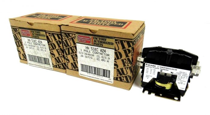 NEW LOT OF 2 CARRIER HN-51KC-024 CONTACTOR 24V 40A HN51KC024 45ED10AJL557R