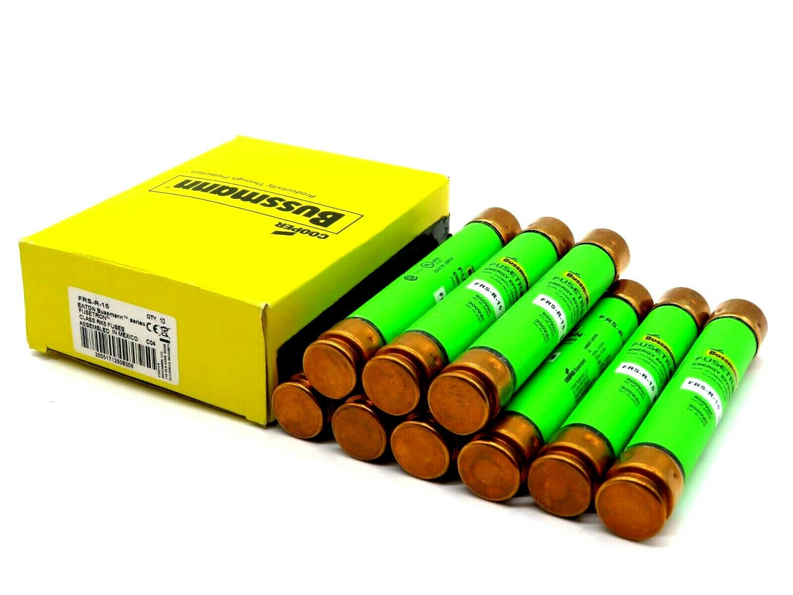 Lot Of 10, NEW. FRS-R-15, Bussmann 15A Fuses. Class RK5. New In Box - Foto 3