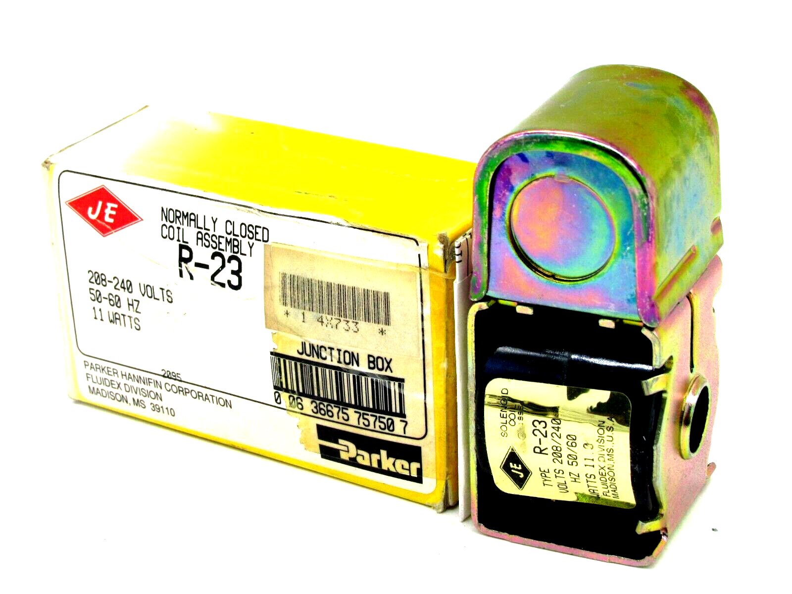 NEW PARKER R-23 COIL ASSEMBLY 208-240V 50-60HZ 11 WATTS R23