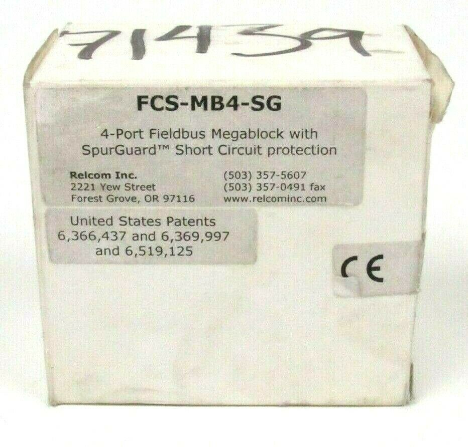 NEW RELCOM FCS-MB4-SG 4 PORT FIELDBUS MEGABLOCK W/ SPURGUARD FCSMB4SG ...