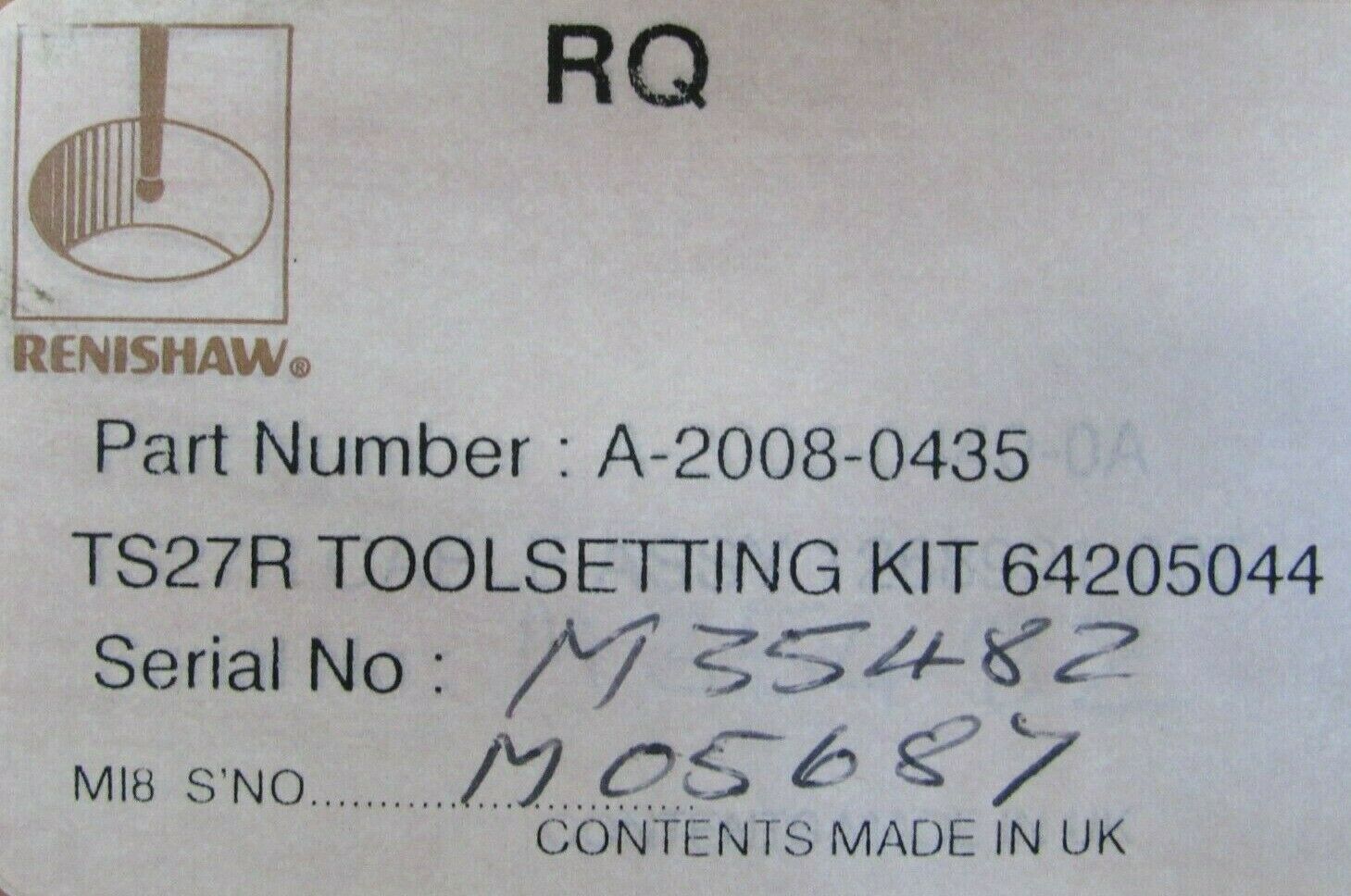 NEW RENISHAW TS27R TOOL SETTING KIT A-2008-0435 W/ M18 INTERFACE A-2037-0010-02 - Image 6