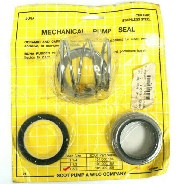 NEW SCOT 101-000-196 MECHANICAL PUMP SEAL 101000196 - Image 3