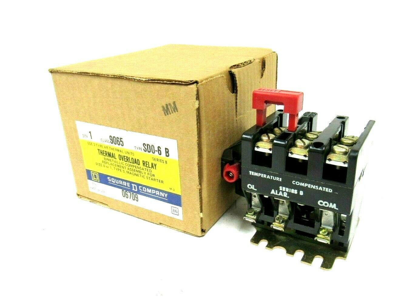 Used Temperature Compensated Size 1 Square D 9065SEO6B Overload Relays 