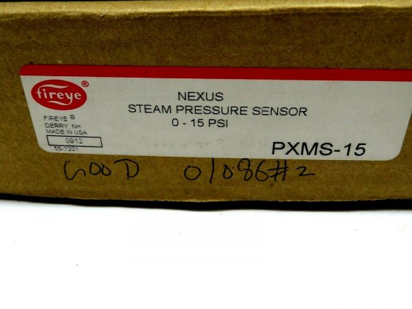 USED FIREYE PXMS-15 STEAM PRESSURE SENSOR: 0 - 15 PSI PXMS15 - Image 6