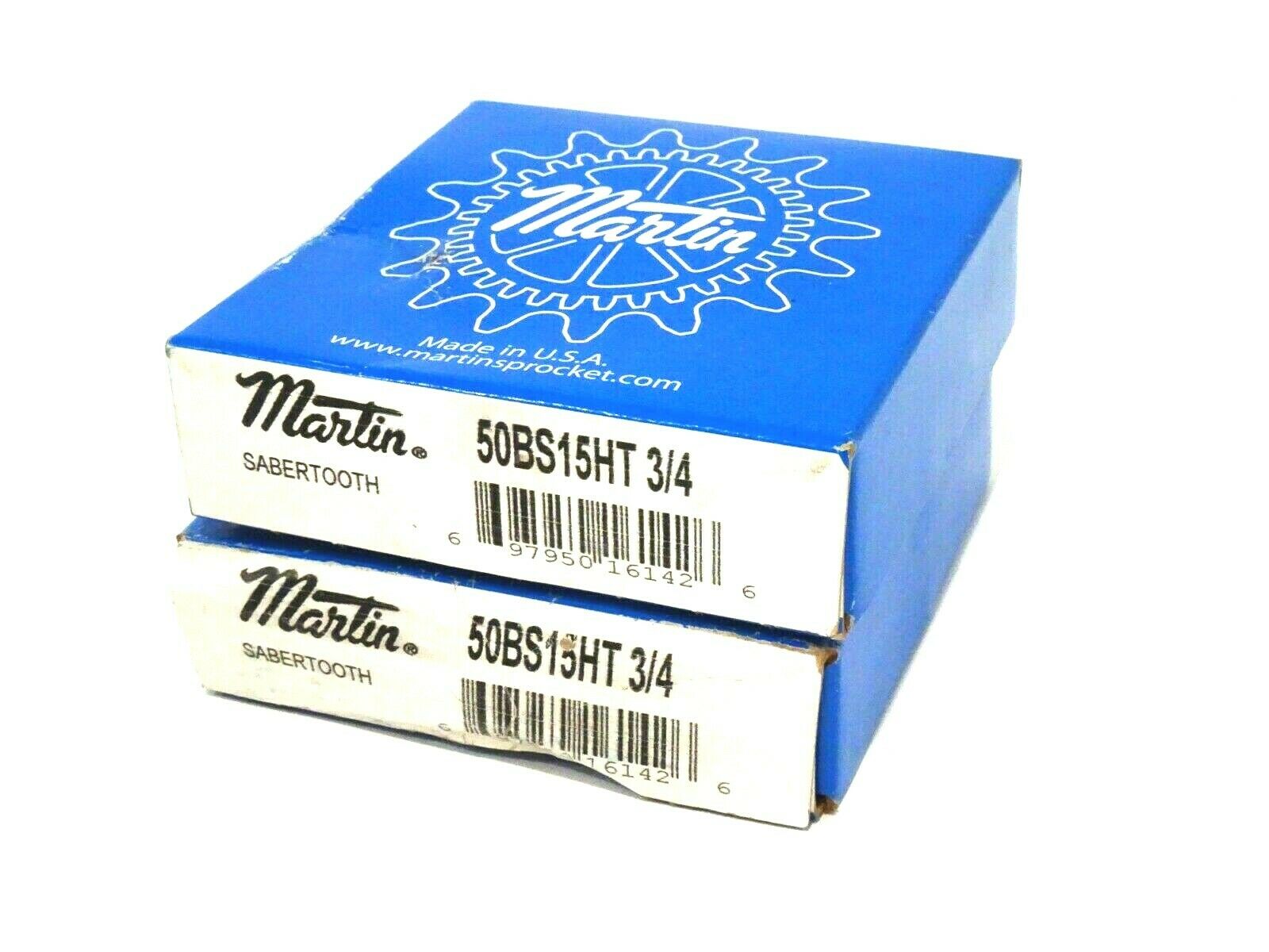 2 NEW MARTIN SPROCKET 50BS15HT 3/4 BORE SPROCKET SB Industrial Supply