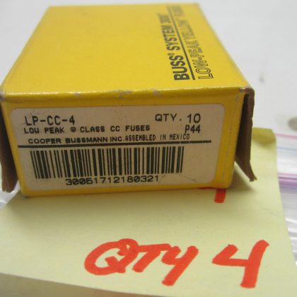 4 NEW BUSSMANN LP-CC-4 FUSES LPCC4