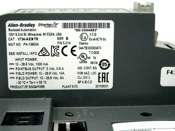 NEW ALLEN BRADLEY 1734-AENTR DUAL PORT NETWORK ADAPTOR SER.B 1734AENTR - Image 4