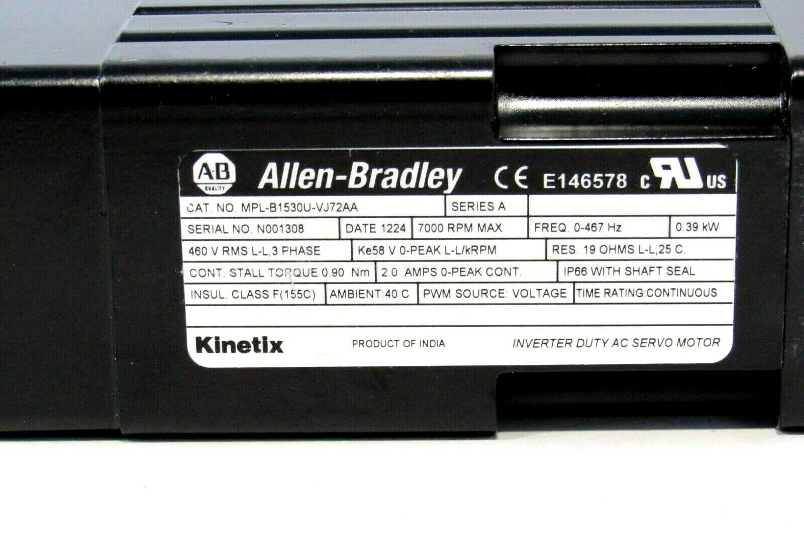 NEW ALLEN BRADLEY MPL-B1530U-VJ72AA SERVO MOTOR SER.A MPLB1530UVJ72AA - Image 5