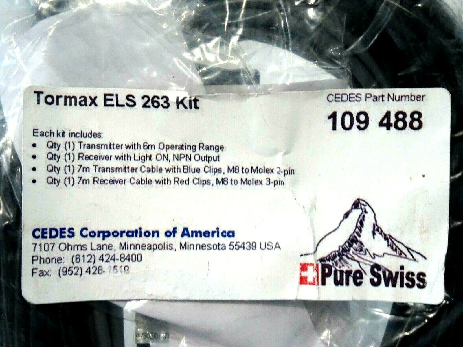 NEW CEDES CORPORATION TORMAX ELS 263 KIT 109-488 ELS263 - SB Industrial ...