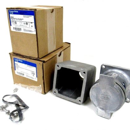 NEW CROUSE HINDS AR642 RECEPTACLE MODEL M4 TYPE 3R 60A ARE56 BACK BOX