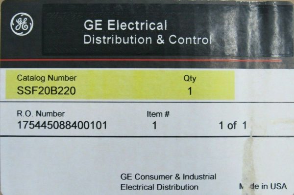 NEW GENERAL ELECTRIC SSF20B220 CIRCUIT BREAKER 2000A 600V 3P - Image 6