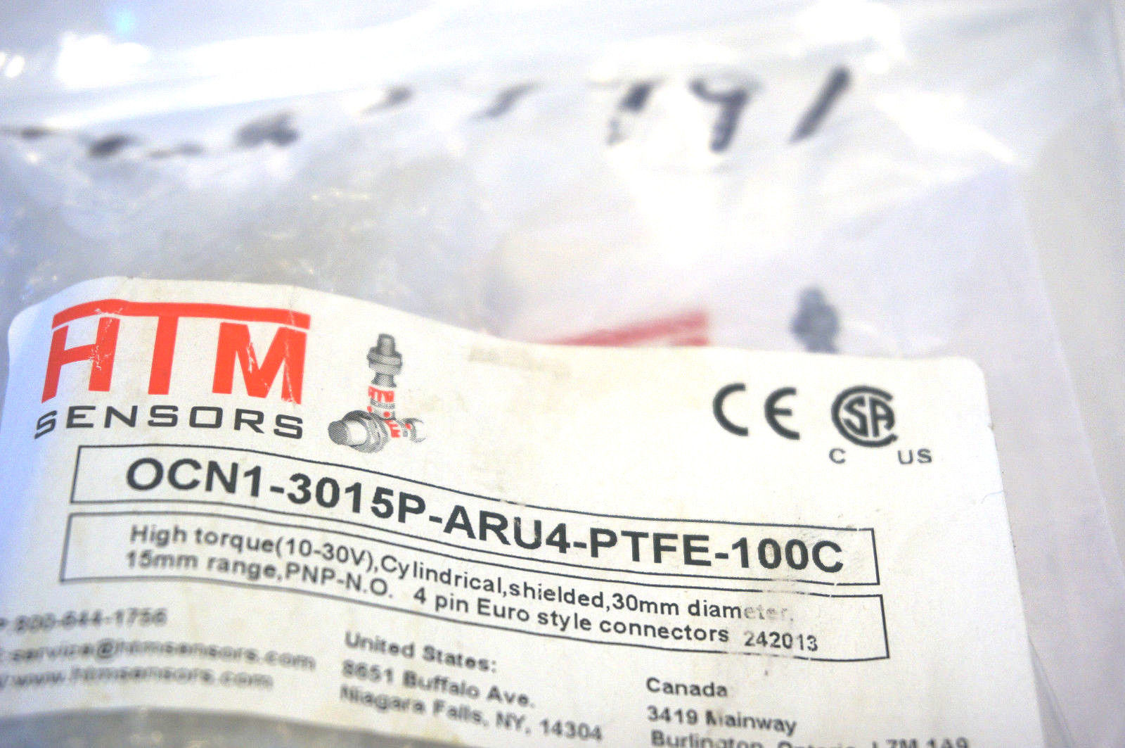 NEW HTM ELECTRONICS OCN1-3015P-ARU4-PTFE-100C PROXIMITY SENSOR OCN13015PARU4PTFE - Image 3