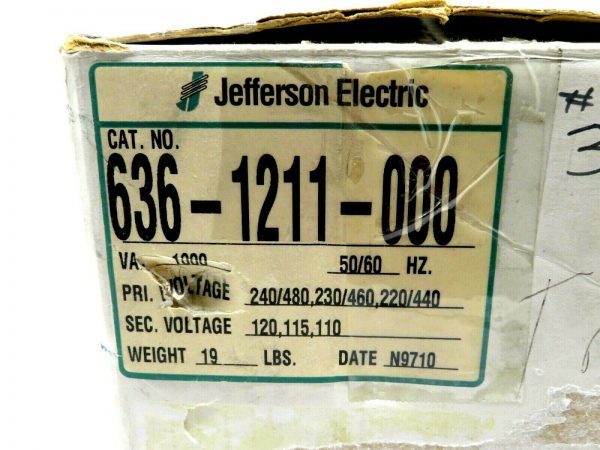 NEW JEFFERSON ELECTRIC 636-1211-000 TRANSFORMER 1000VA 6361211000 - Image 4