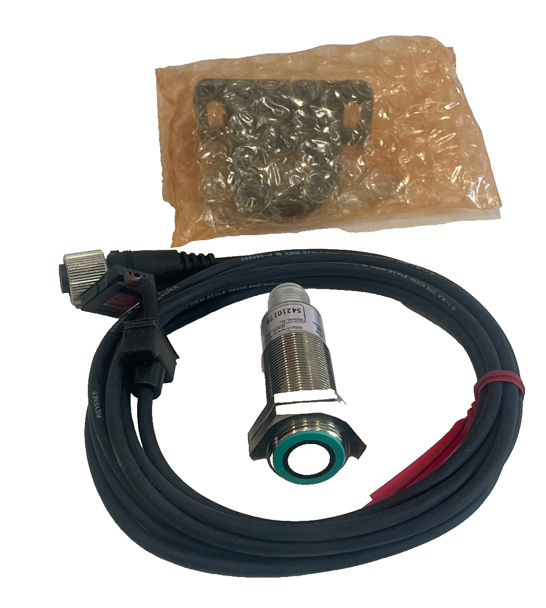 NEW KEYENCE FW-H02 ULTRASONIC SENSOR HEAD W/CABLE FWH02 - Image 3