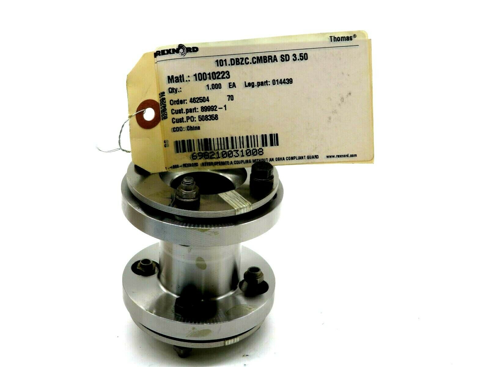 NEW REXNORD 014439 DISC COUPLING 101.DBZC.CMBRA SD 3.50 - SB