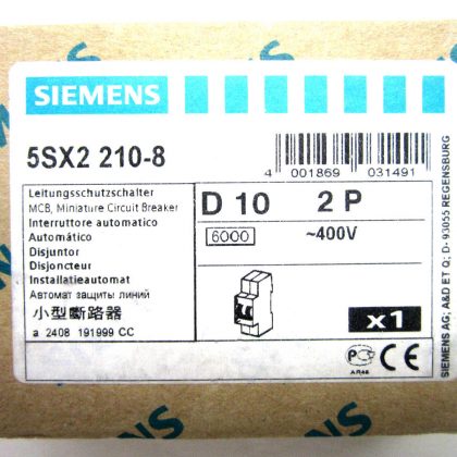 NEW SIEMENS 5SX2-210-8 CIRCUIT BREAKER 5SX22108