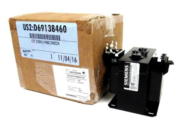 NEW SIEMENS D69138460 INDUSTRIAL CONTROL TRANSFORMER MT0250B 250VA 240/480-24V