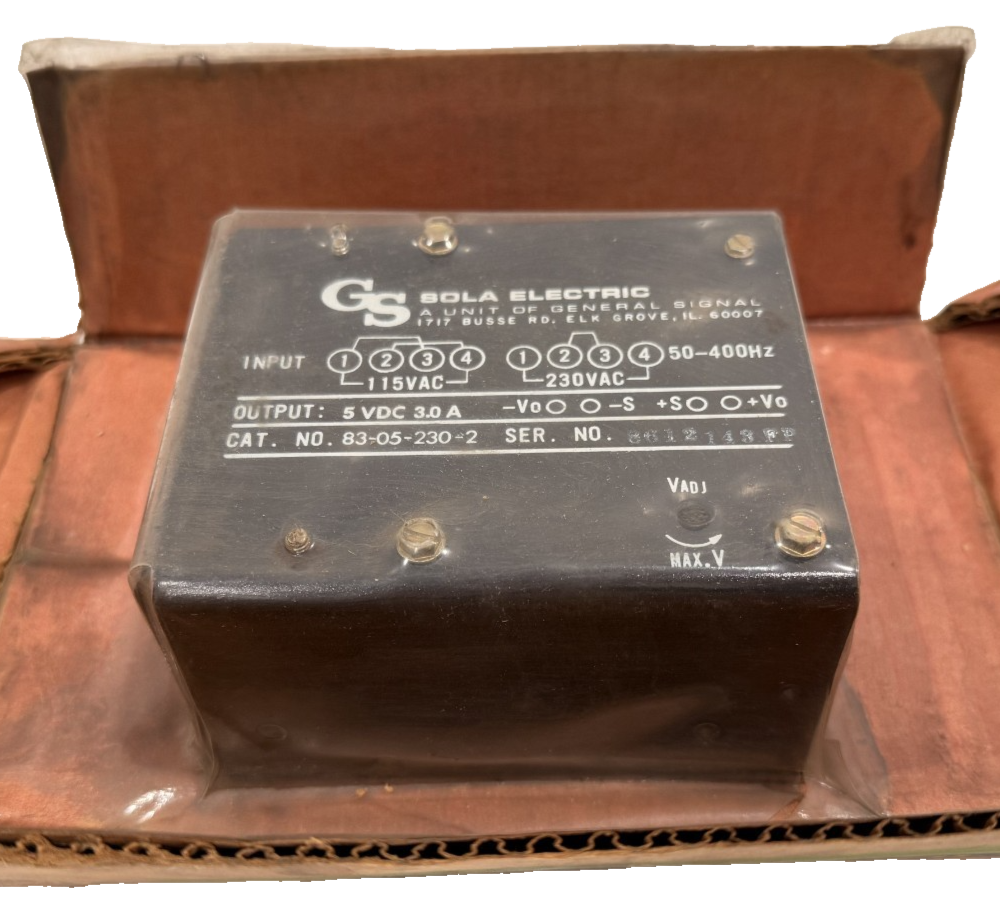 NEW SOLA 83-05-230-2 ELECTRIC POWER SUPPLY 115/230VAC 83052302 - Image 4