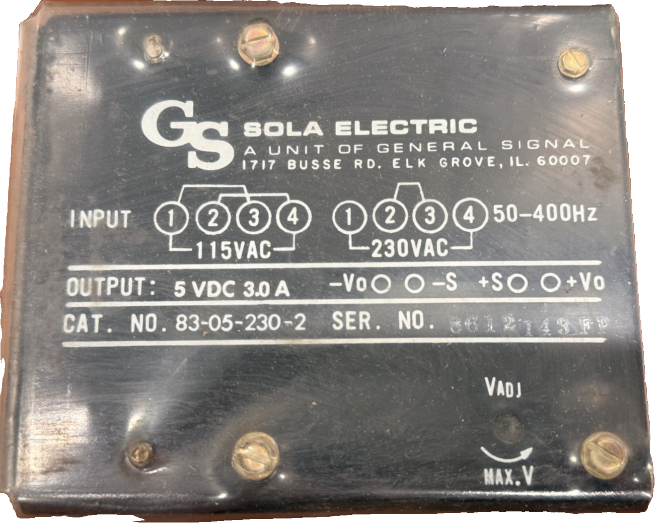 NEW SOLA 83-05-230-2 ELECTRIC POWER SUPPLY 115/230VAC 83052302 - Image 5