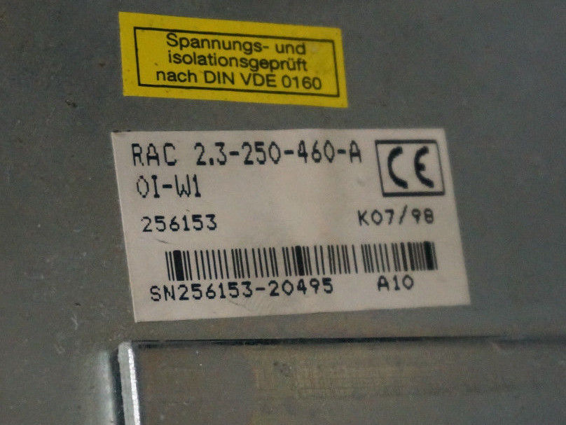 REXROTH RAC2.3-250-460-A0I-W1 SERVO SPINDLE DRIVE 256153, RAC23250460A0IW1 MFR REFURBISHED - Image 7