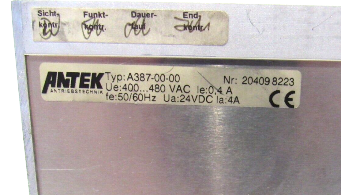 USED ANTEK A387-00-00 POWER SUPPLY 480VAC 50/60HZ A3870000 - Image 4