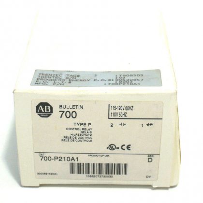 NEW ALLEN BRADLEY 700-P210A1 CONTROL RELAY SER. D  700P210A1