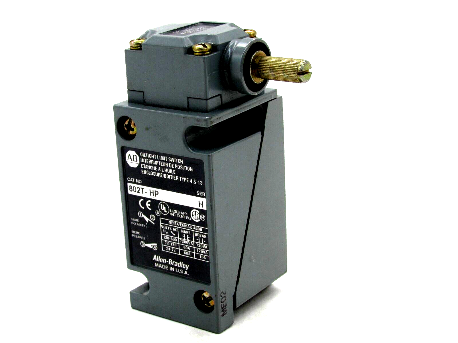 NEW ALLEN BRADLEY 802T-HP LIMIT SWITCH 802THP SER H - Image 3