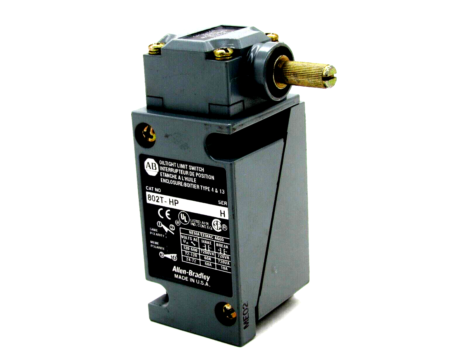 NEW ALLEN BRADLEY 802T-HP LIMIT SWITCH 802THP SER H