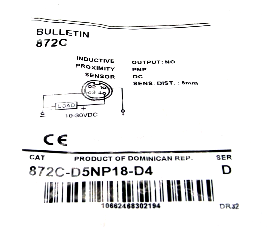 NEW ALLEN BRADLEY 872C-D5NP18-D4 PROXIMITY SENSOR SERIES D 872CD5NP18D4 - Image 3