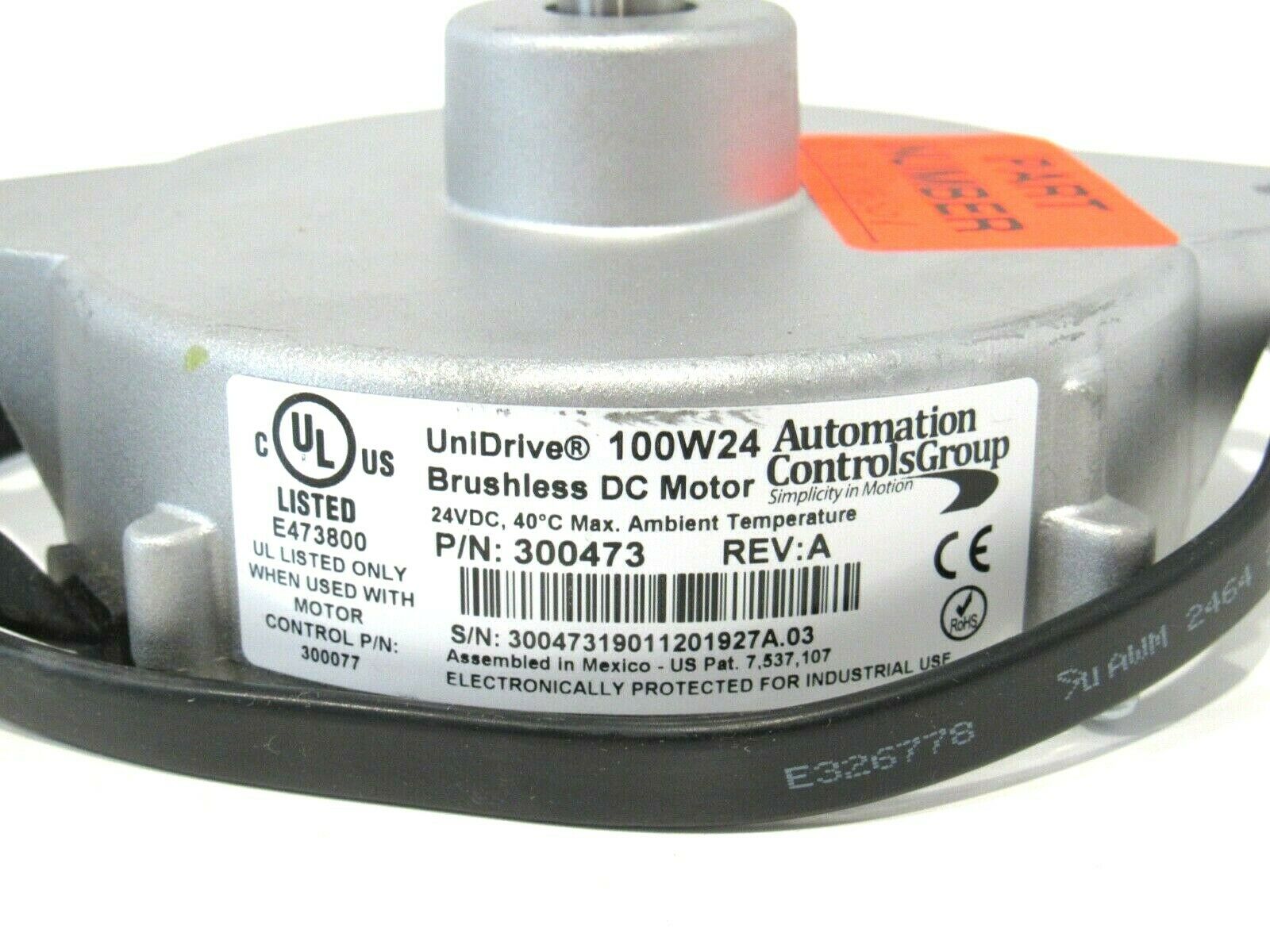 NEW AUTOMATION CONTROLS GROUP 300473 BRUSHLESS DC MOTOR REV.A - Image 3