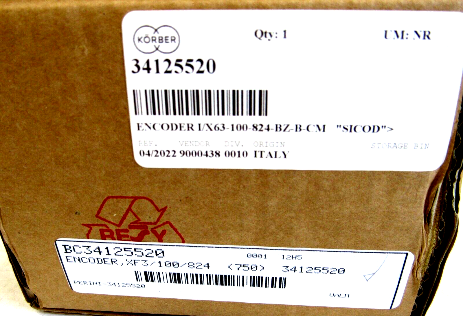 NEW ELCIS ENCODER I/X63-100-824-BZ-B-CM ENCODER IX63100824BZBCM - Image 3