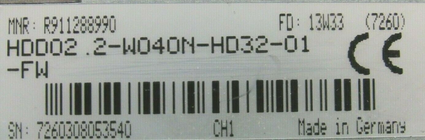 NEW REXROTH HDD02.2-W040N-HD32-01-FW SERVO DRIVE HDD022W040NHD3201FW R911288990 - Image 3