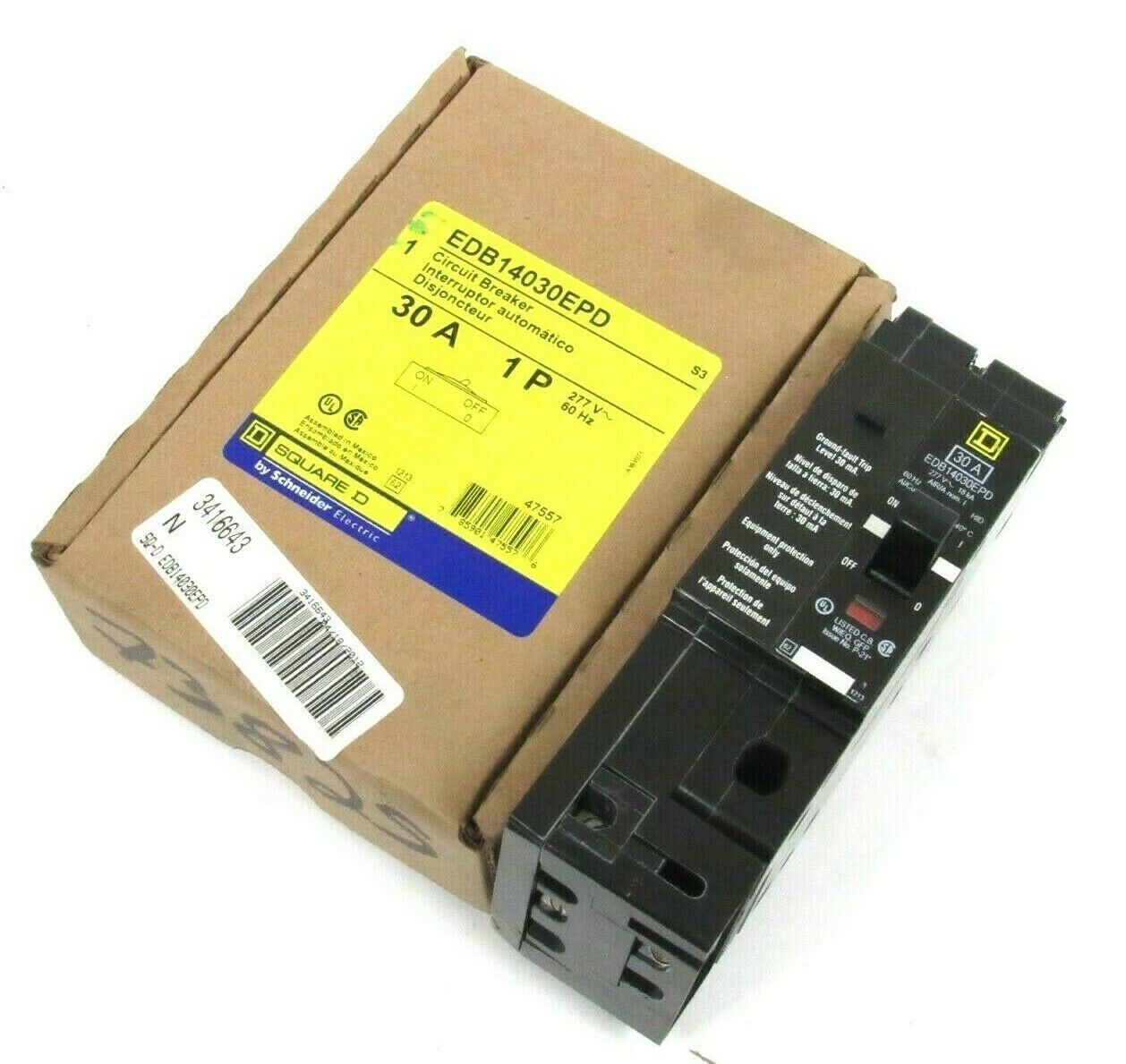 NEW SQUARE D EDB14030EPD CIRCUIT BREAKER - SB Industrial Supply, Inc.