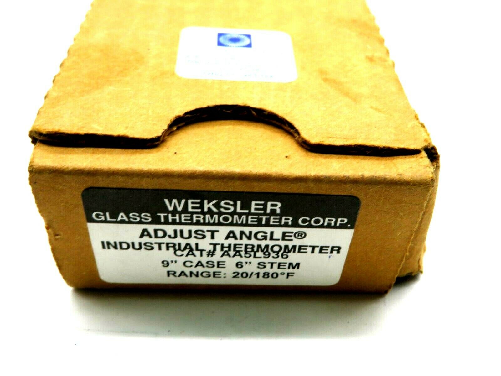 NEW WEKSLER INSTRUMENTS AA5L936 THERMOMETER ADUSTABLE 9IN CASE 6IN STEM ...