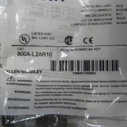 NEW ALLEN BRADLEY 800A-L2AR10 INDICATING LIGHT 800AL2AR10
