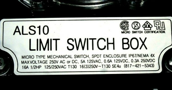 NEW AUTOMA ALS10 LIMIT SWITCH W/ DURAVALVE AP063 N ACTUATOR - Image 5