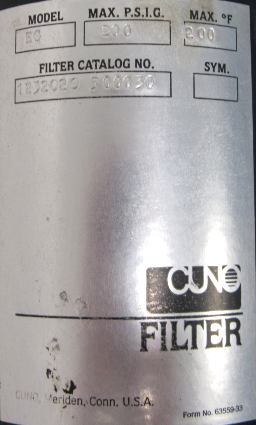 NEW CUNO 12320-29 500030 FILTER 1232029500030 EG - Image 3