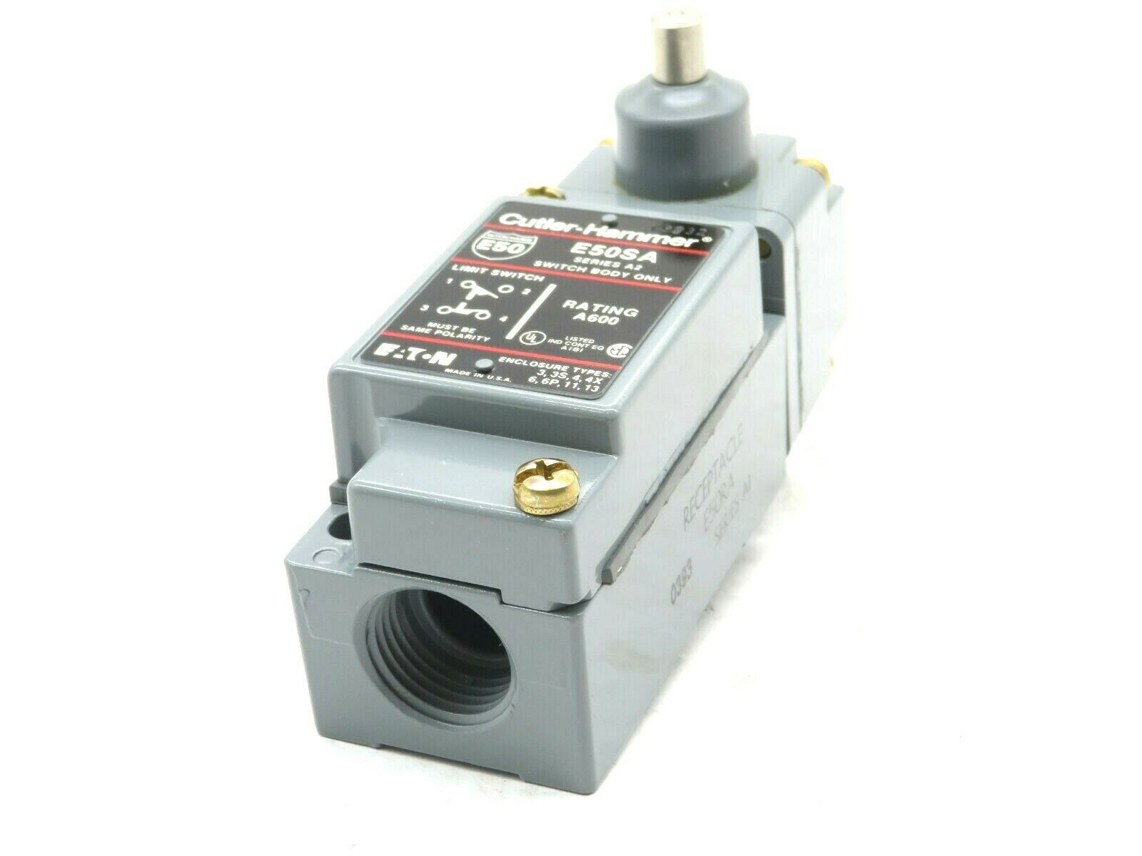 Details about   CUTLER-HAMMER E50SA SER BODY ONLY * USED * A2 LIMIT SWITCH